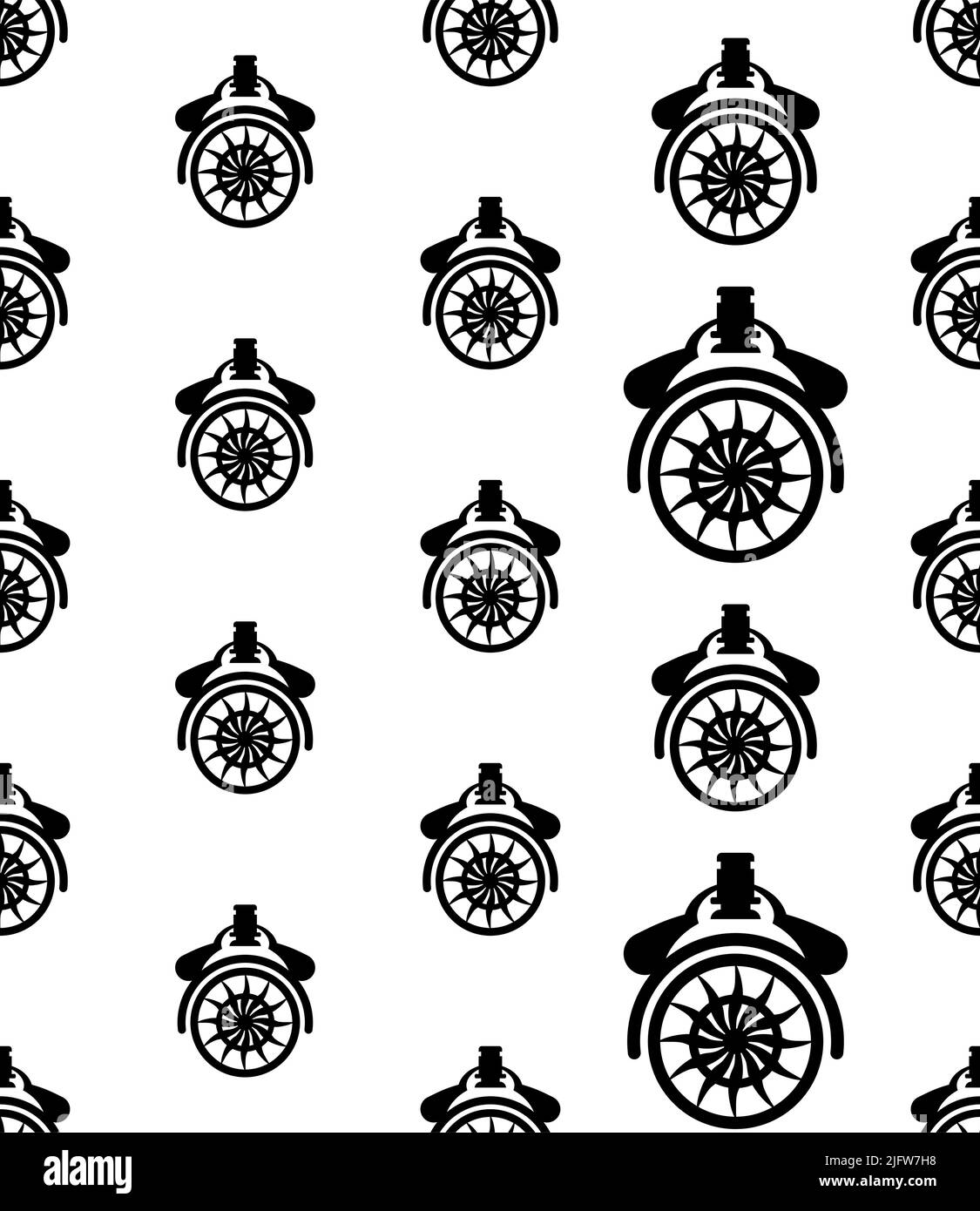 Caster Wheel Icon Seamless Pattern Vector Art Illustration Stock Vector ...