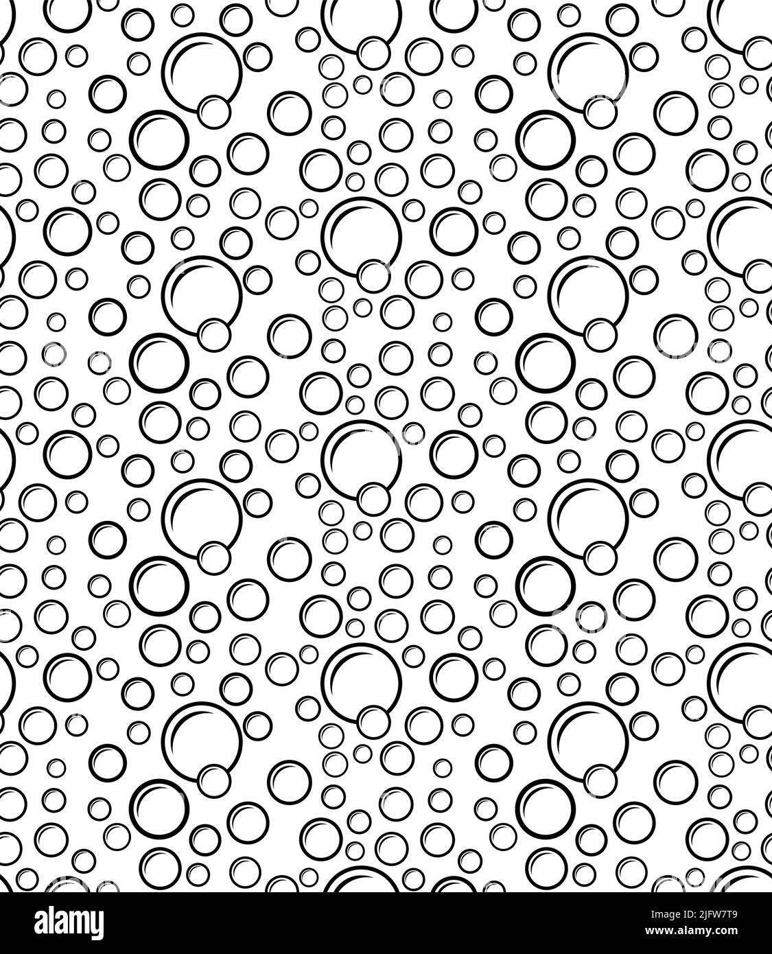Bubble Icon Seamless Pattern Vector Art Illustration Stock Vector