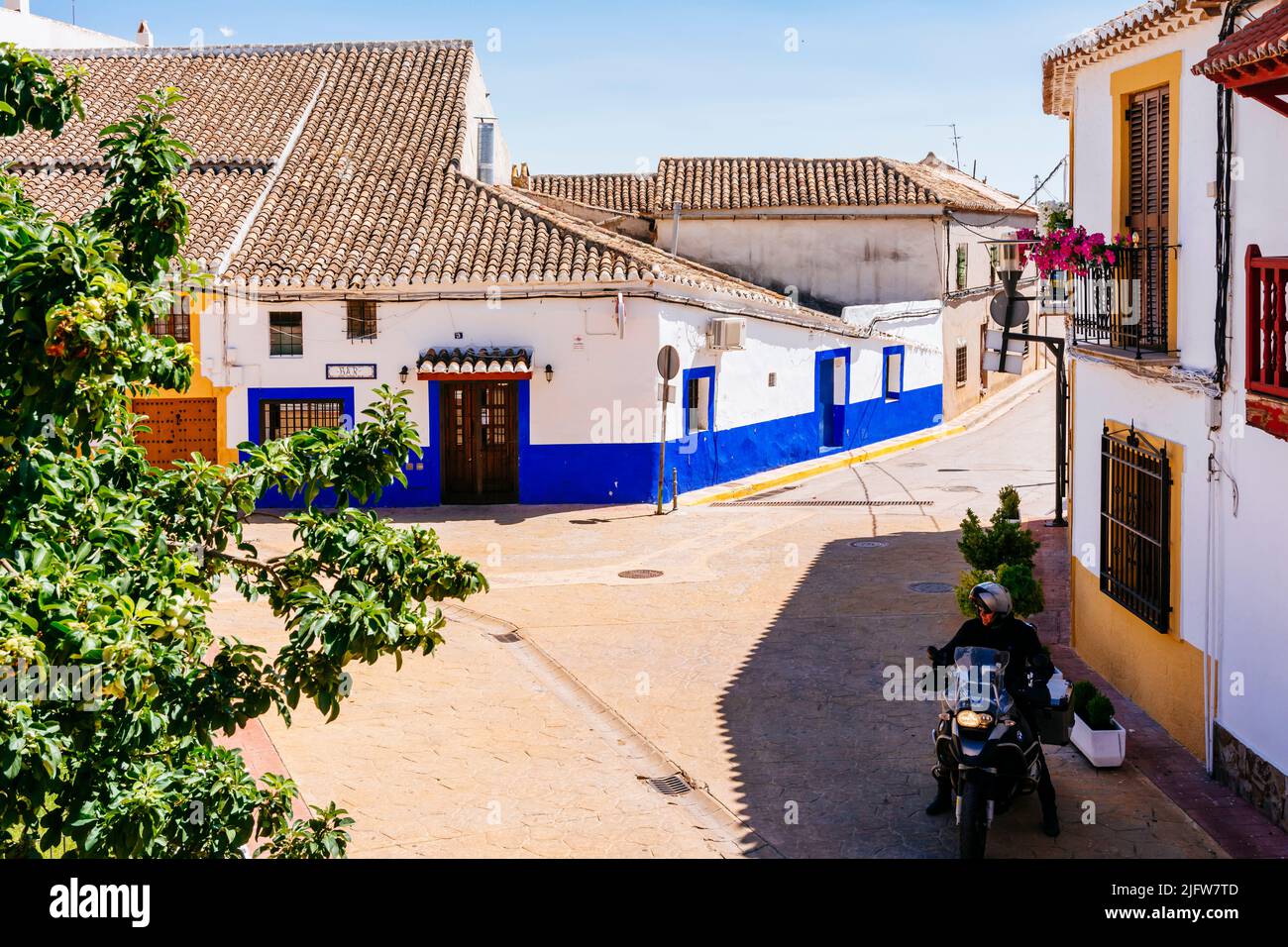 Urban view of Puerto Lápice, Ciudad Real, Castilla La Mancha, Spain, Europe Stock Photo