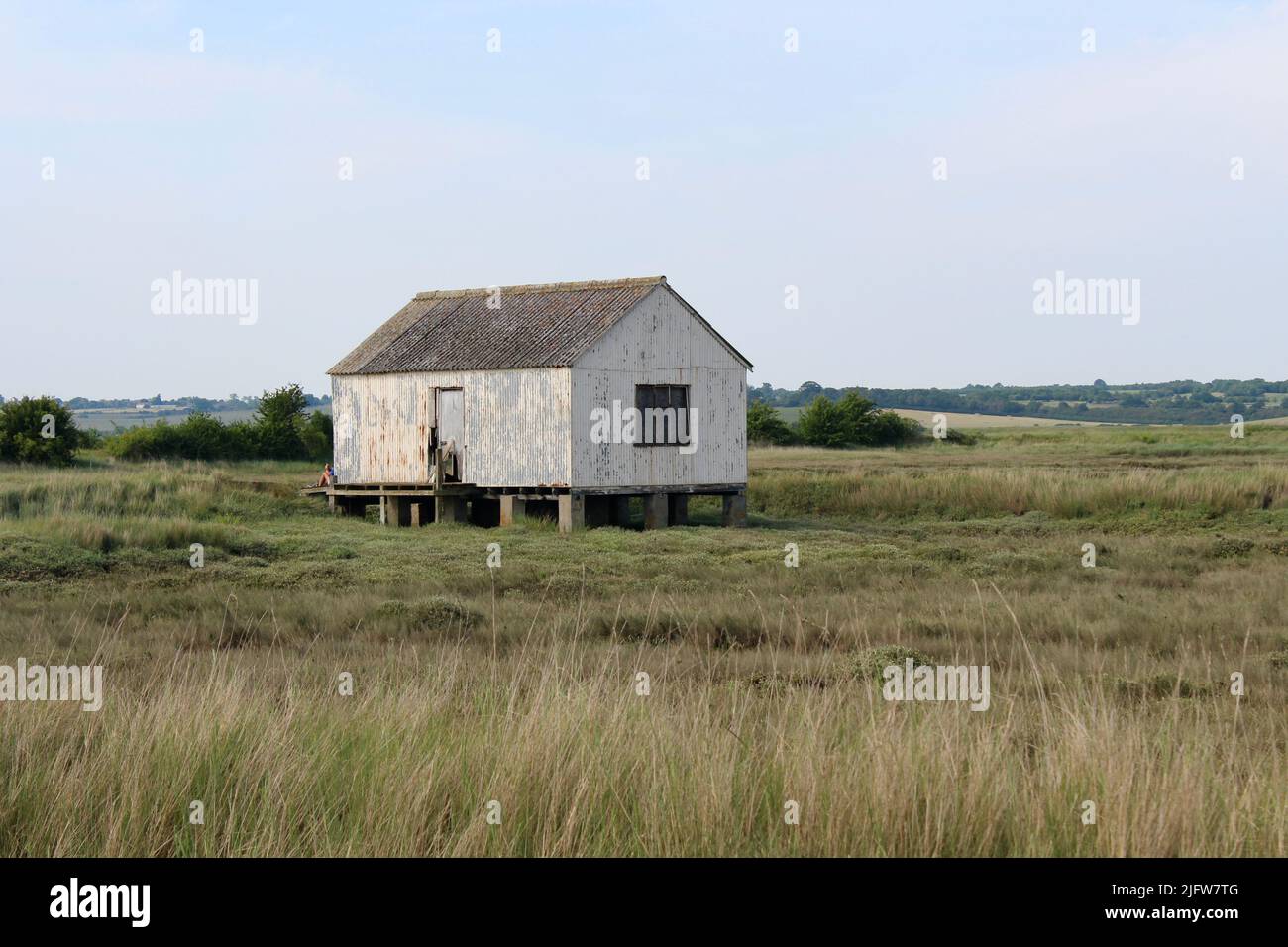 Abandoned Fishermen's Hut near Canewdon, Essex, UK Stock Photo