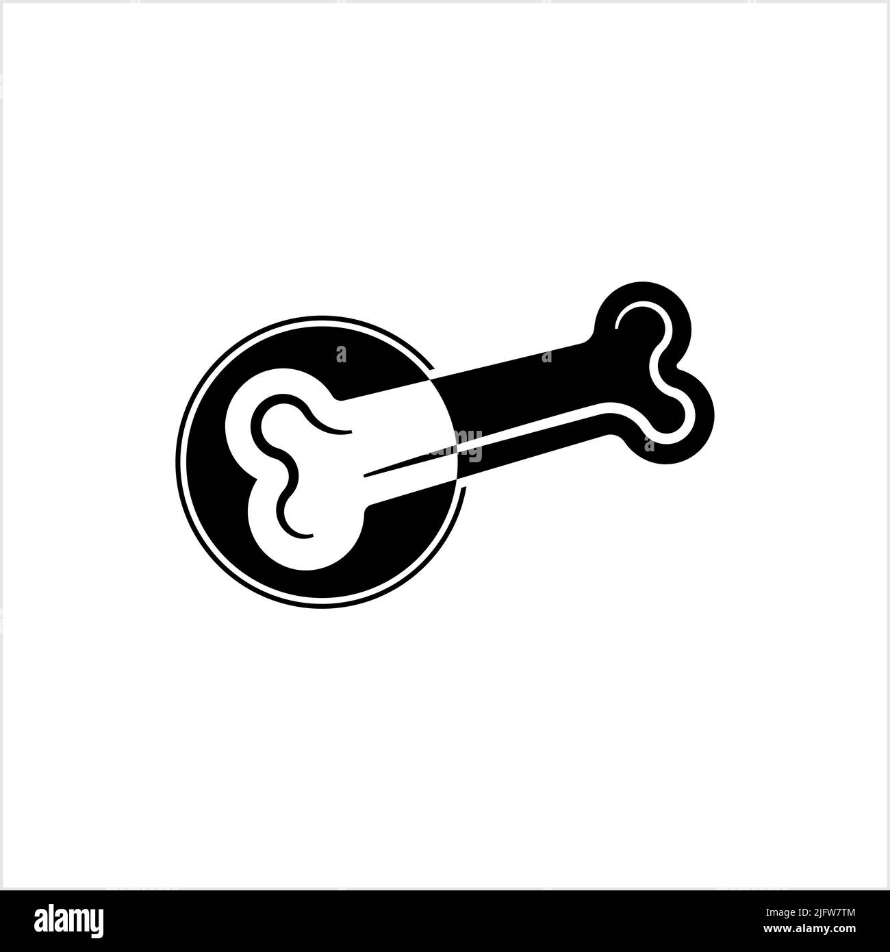 Dog Bone Icon, Bone Icon Vector Art Illustration Stock Vector Image ...