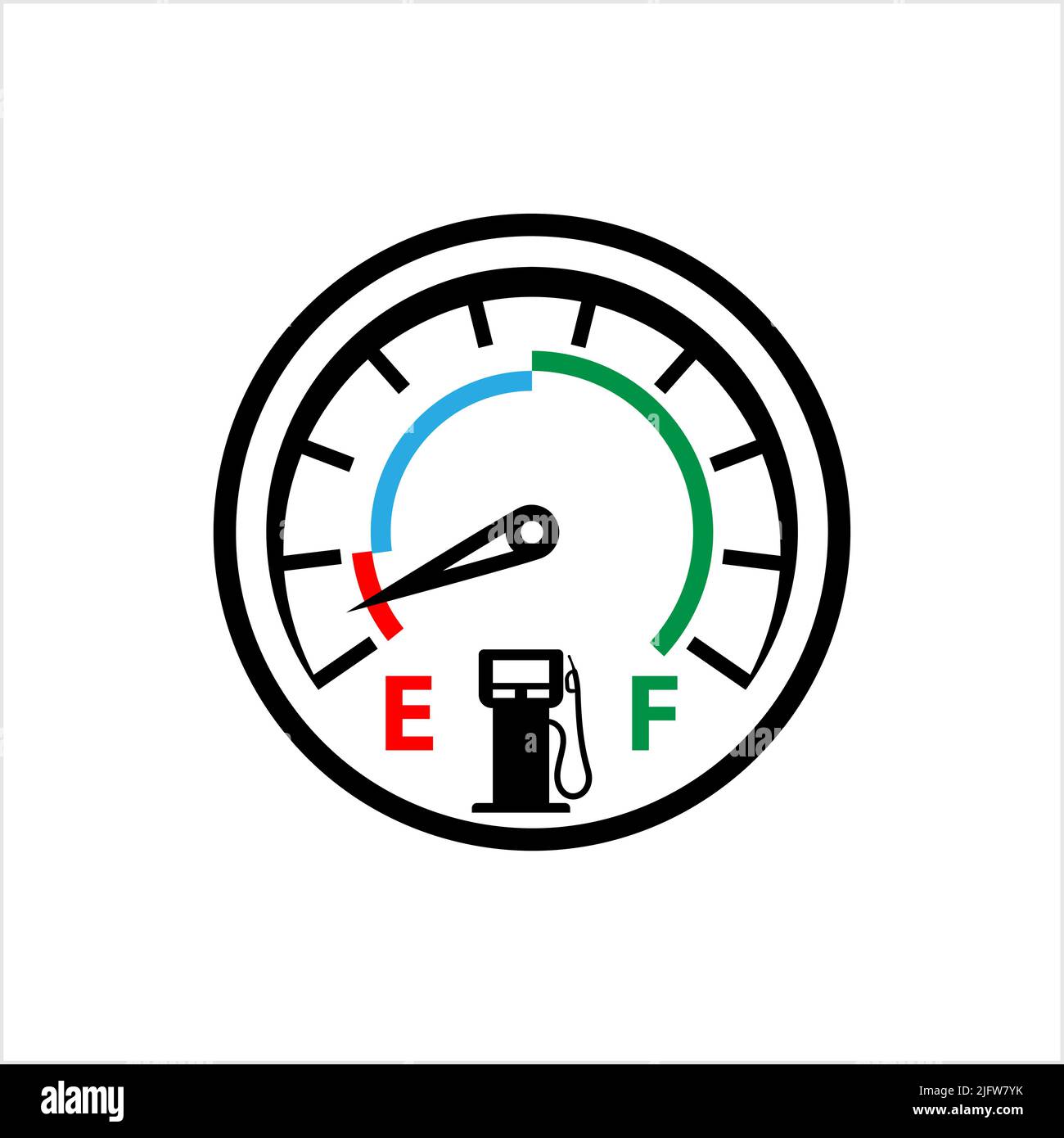 Fuel Gauge Icon Vector Art Illustration Stock Vector Image & Art - Alamy