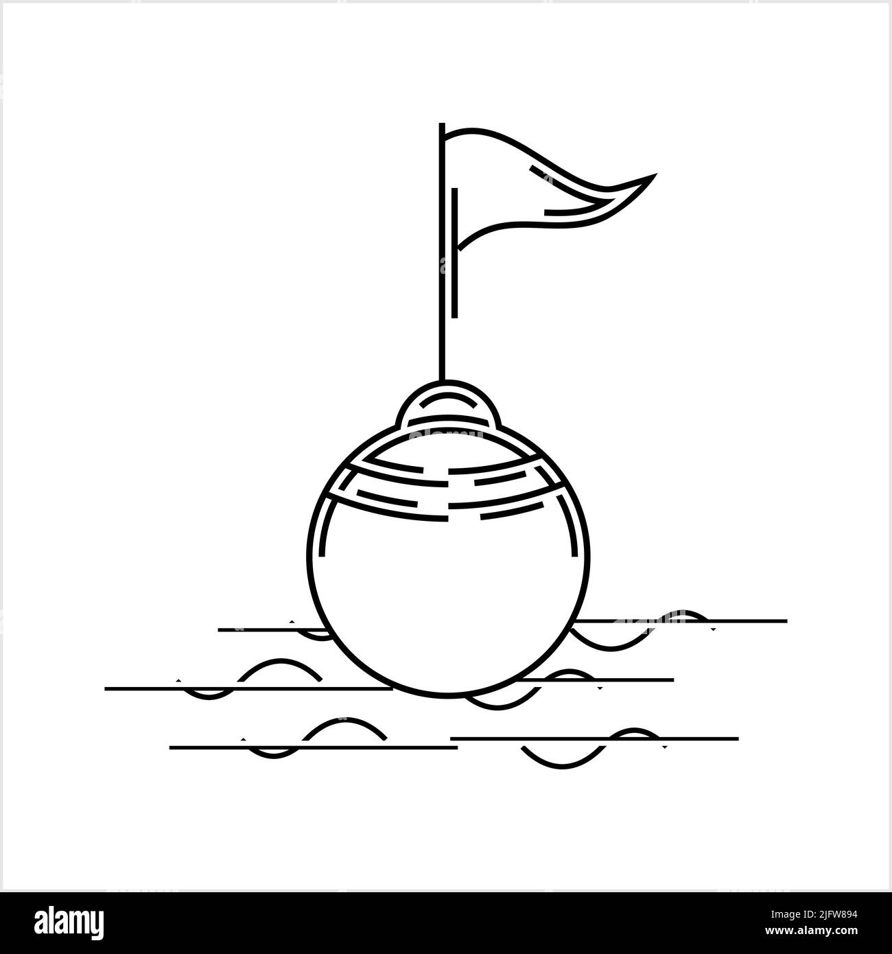 Buoy Icon, Float Buoy Icon Vector Art Illustration Stock Vector Image ...
