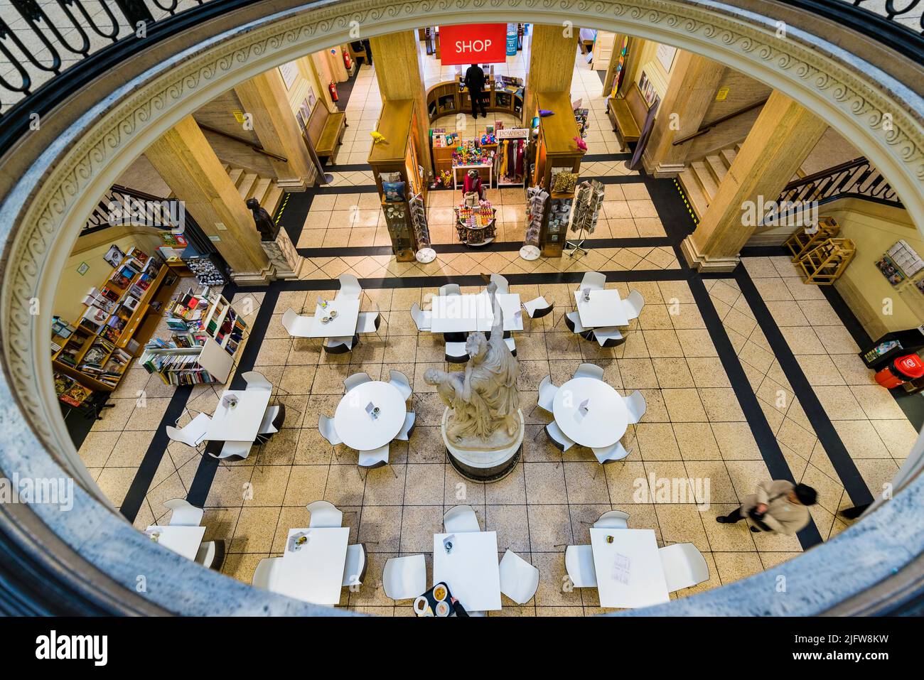 Shop and Cafe. Walker Art Gallery is an art gallery in Liverpool, which houses one of the largest art collections in England outside London. It is par Stock Photo