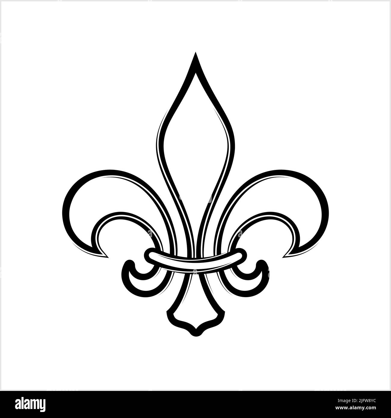 Fleur De Lis, Fleur-De-Lys Or Flower-De-Luce, The Decorative Stylized ...