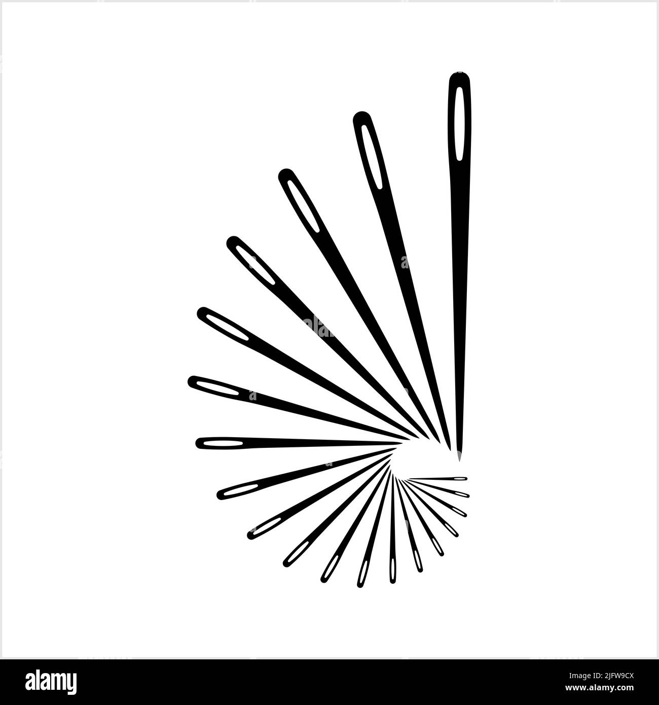 Sewing Needle Icon Vector Art Illustration Stock Vector Image & Art - Alamy