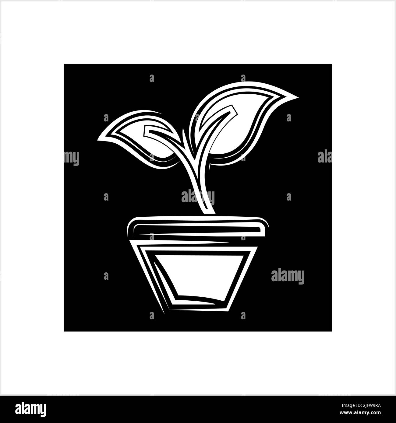 Plant Pot Icon Vector Art Illustration Stock Vector Image & Art - Alamy