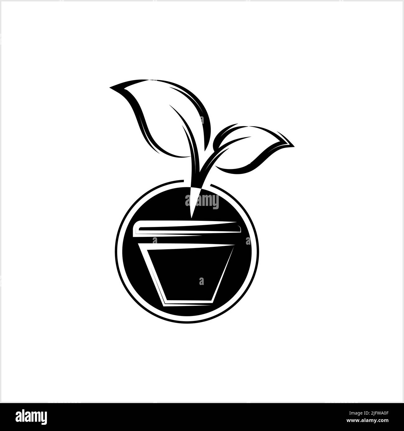 Plant Pot Icon Vector Art Illustration Stock Vector Image & Art - Alamy