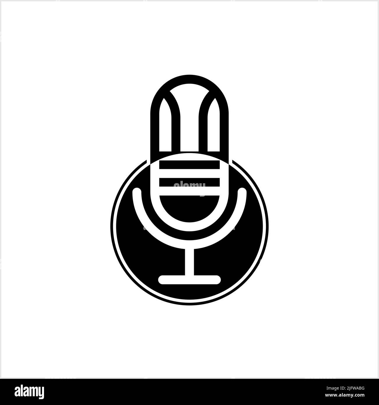 Microphone Icon, Mic Icon Vector Art Illustration Stock Vector Image