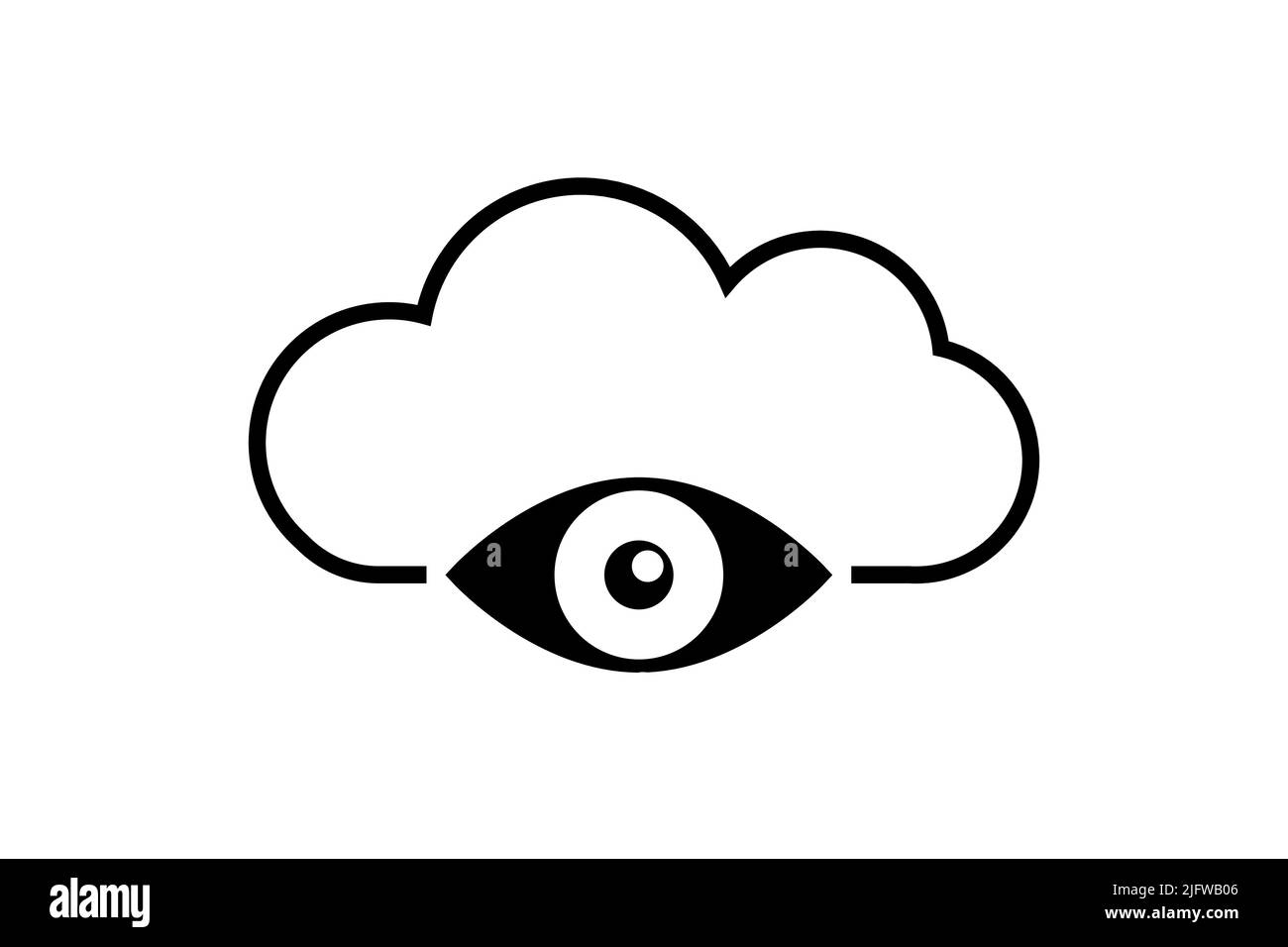 Cloud eye icon simple design Stock Vector