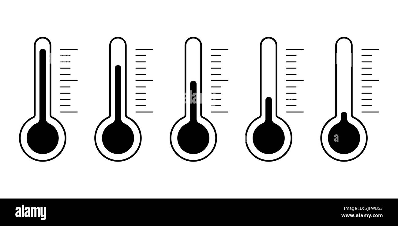Thermometer icon set simple design Stock Vector
