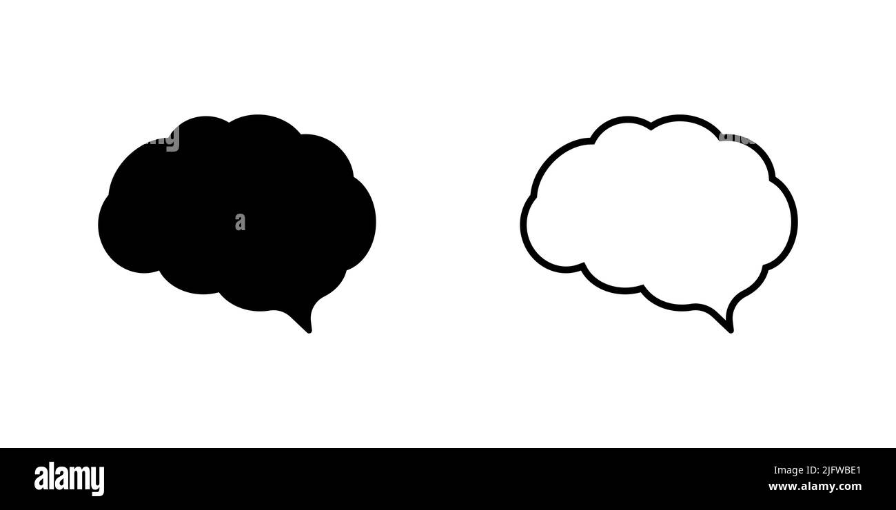 Brain speech bubble icon symbol simple design Stock Vector