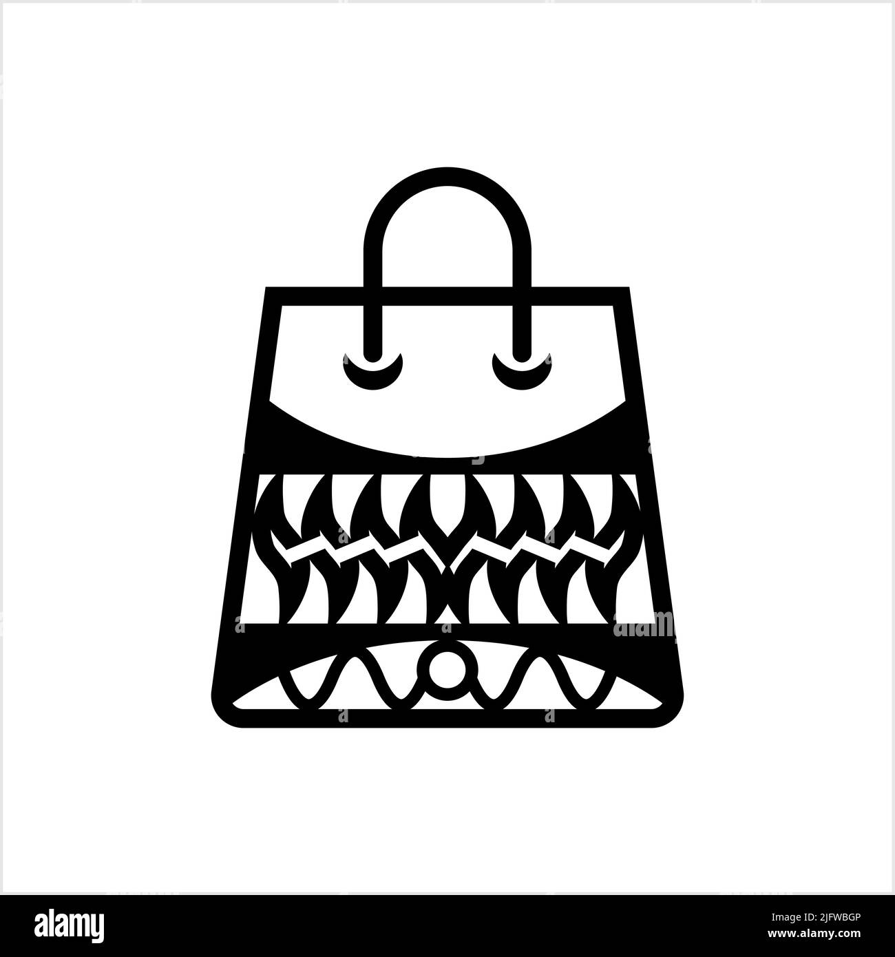 Shopping Bag Icon, Shopping Bag Vector Art Illustration Stock Vector