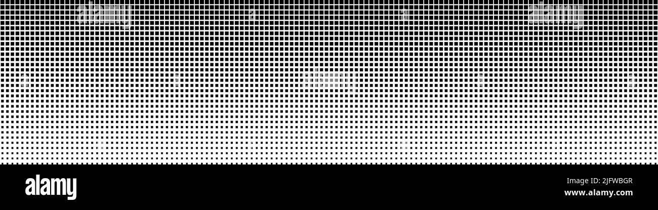 Square halftone effect background. black and white colors Stock Vector