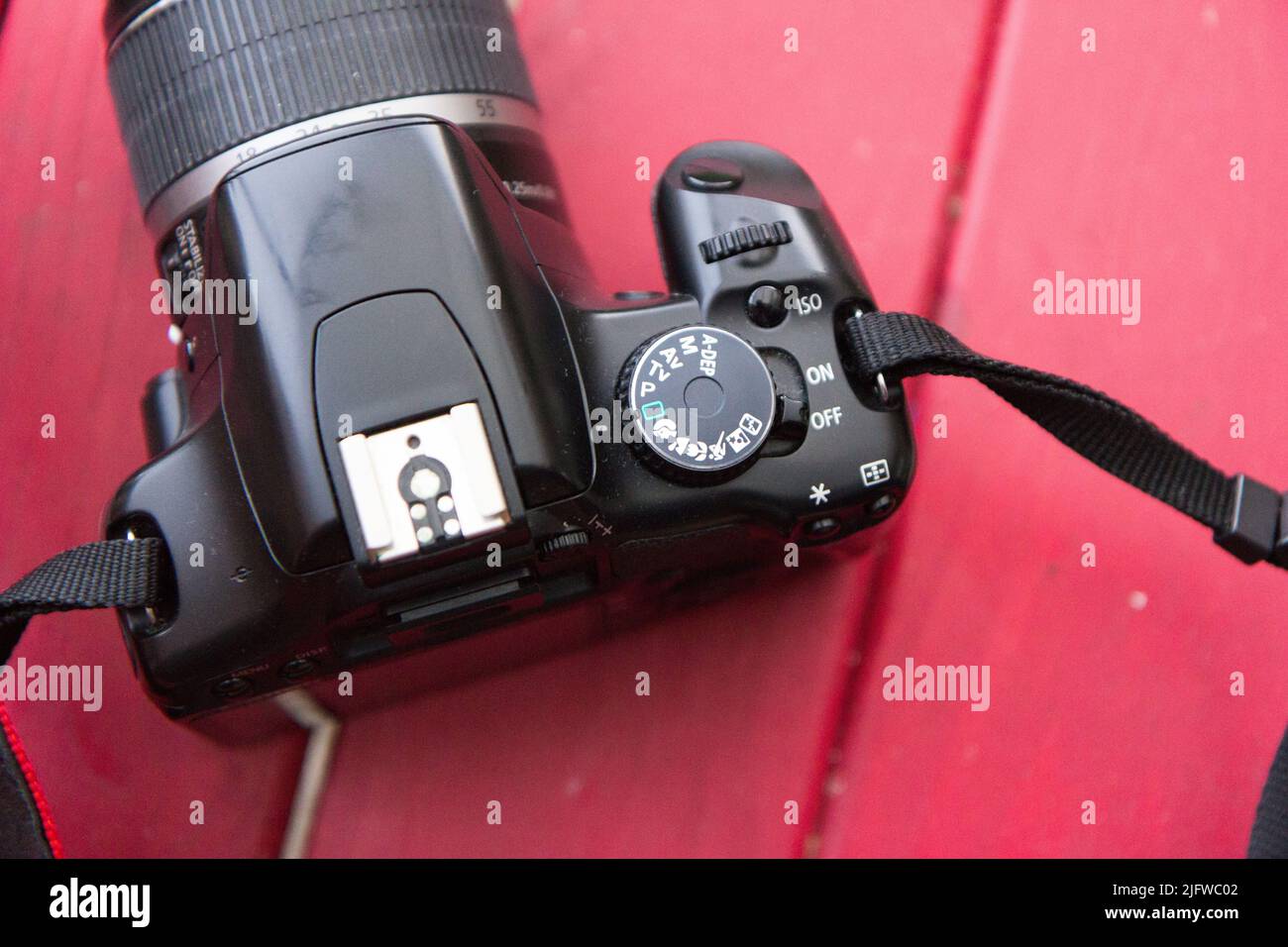 Canon EOS 450D – a DSLR camera Stock Photo
