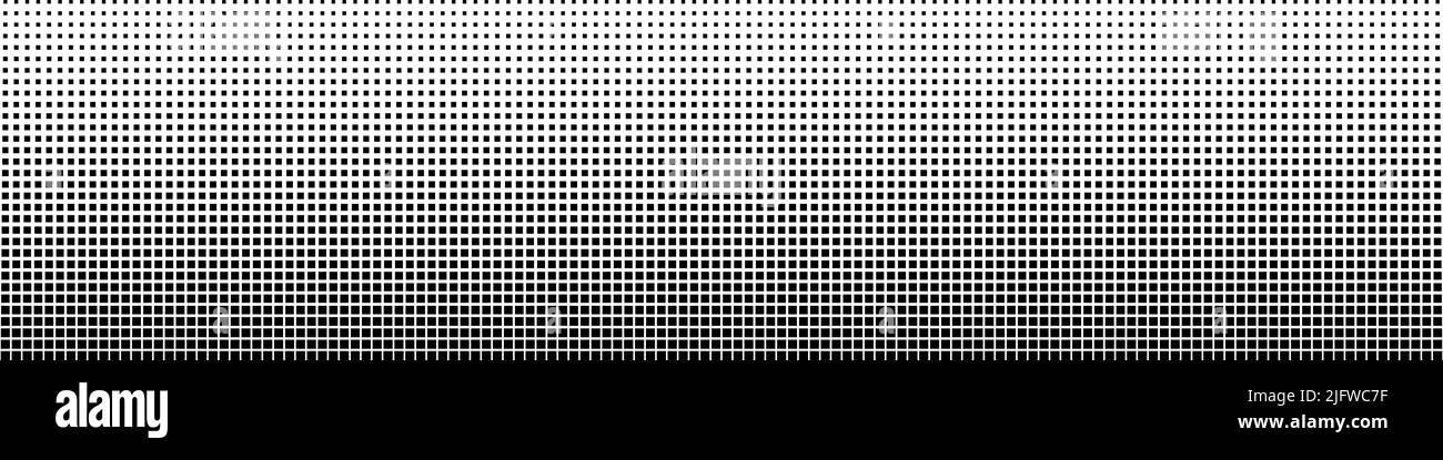 Square halftone effect background. black and white colors Stock Vector