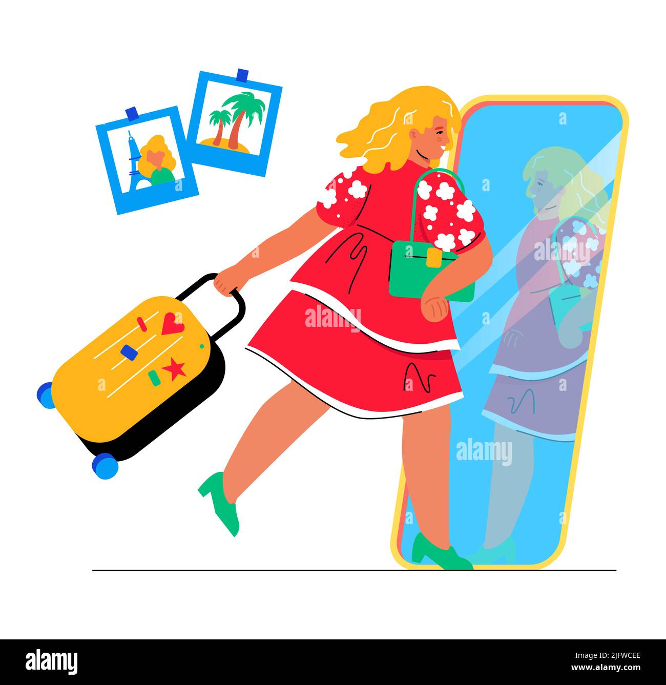 Go on vacation - modern colorful flat design style illustration Stock ...