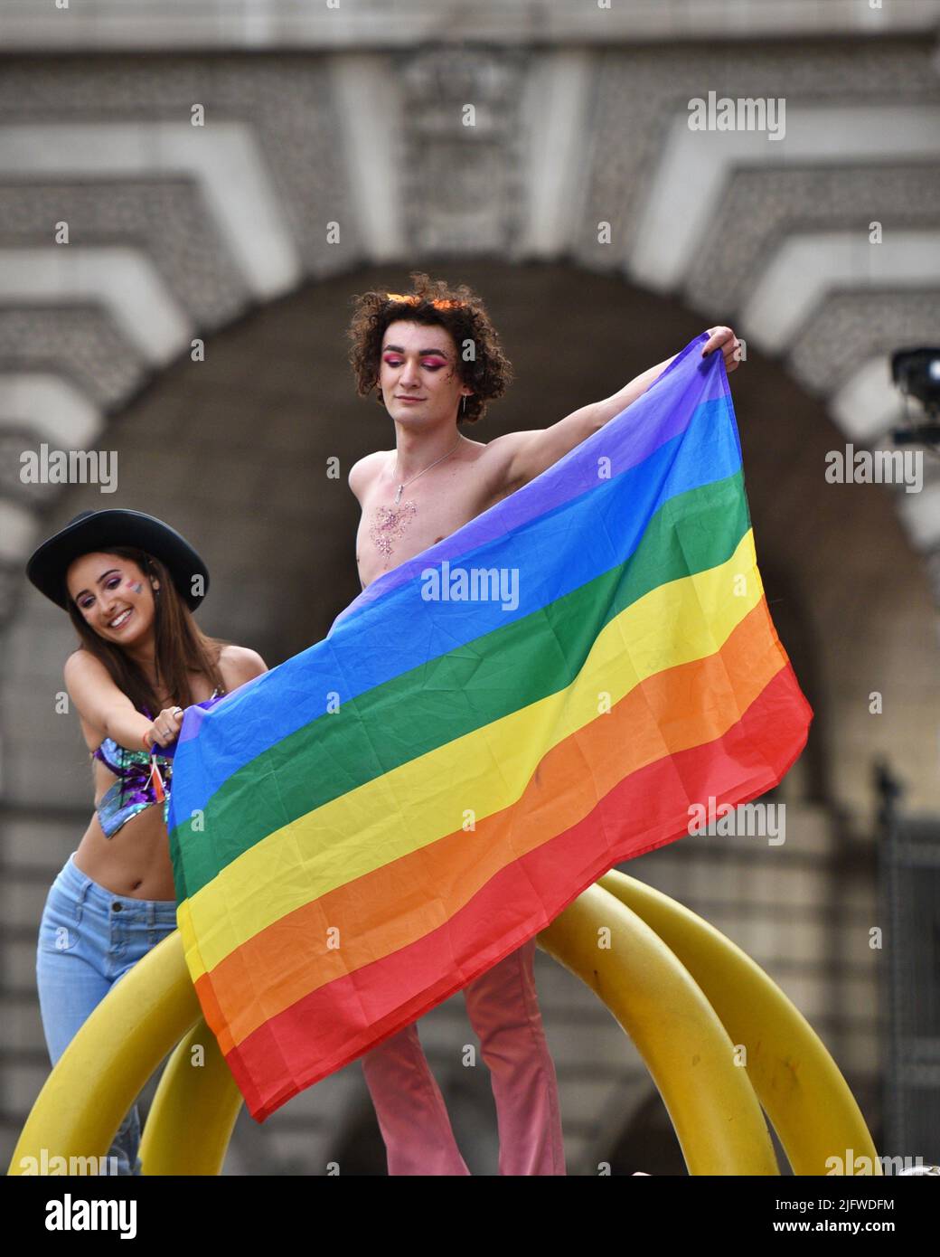 50th Pride in London 2022 Crowds Stock Photo