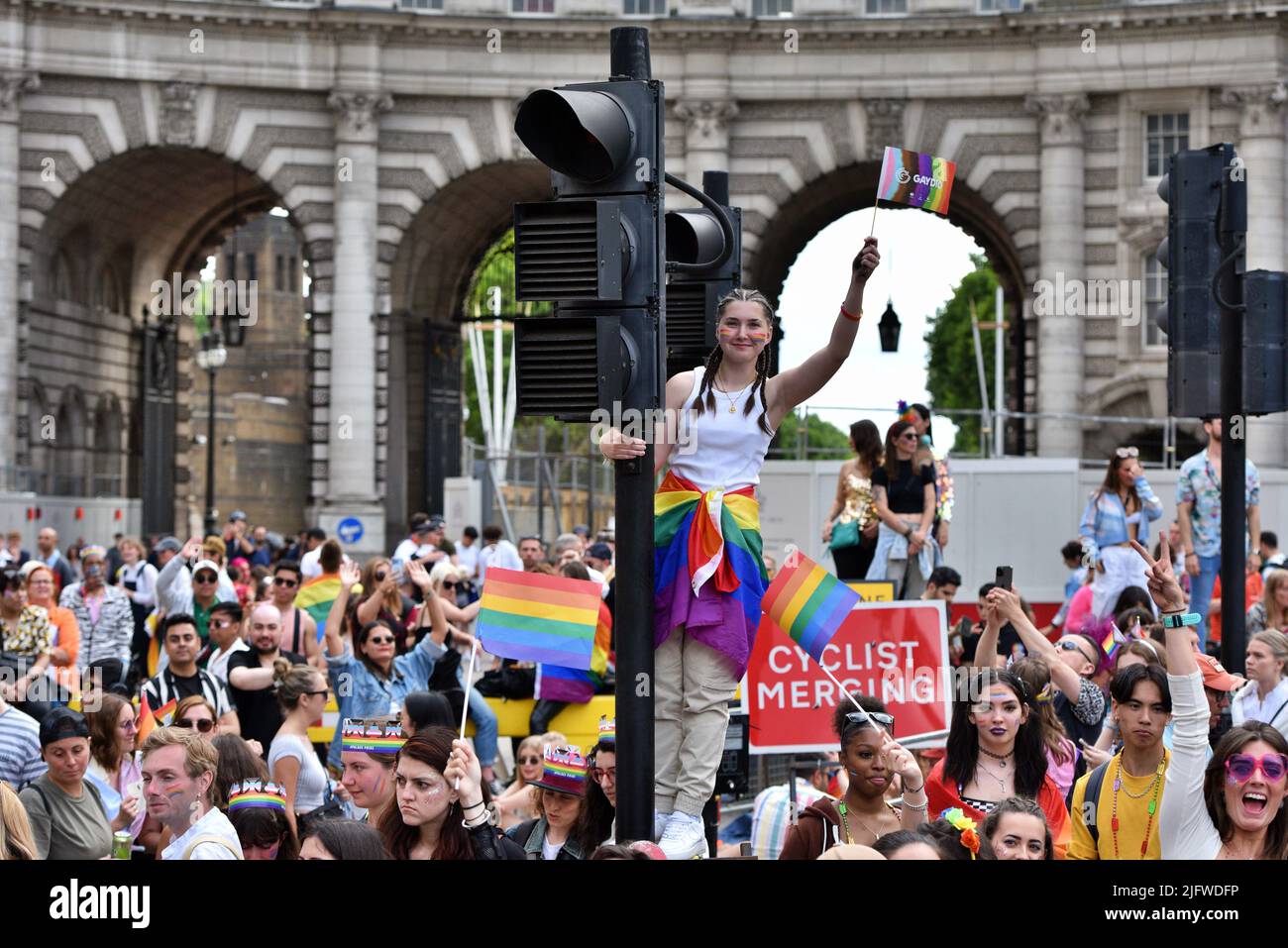 50th Pride in London 2022 Crowds Stock Photo