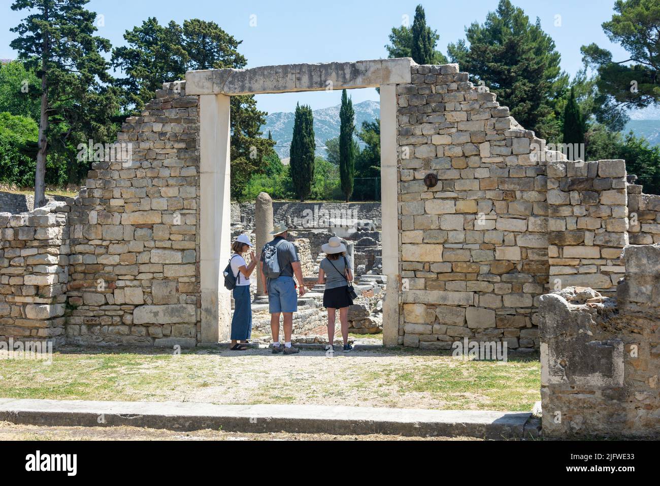 Gateway to early Christian Basilica and Cemetery, Ancient city of Salona, Solin, Split-Dalmatia County, Croatia Stock Photo