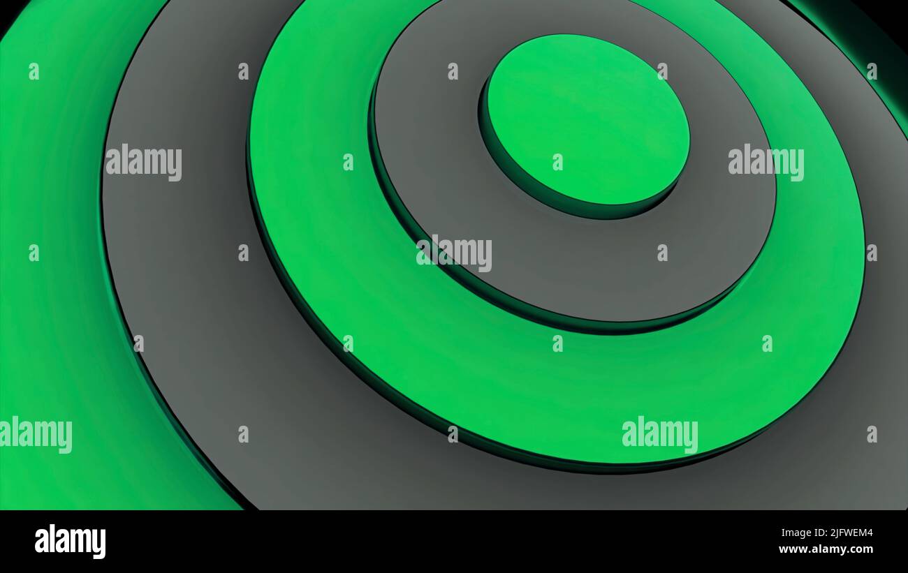 3D target with moving rings. Design. Rings move and pulsate up and down ...