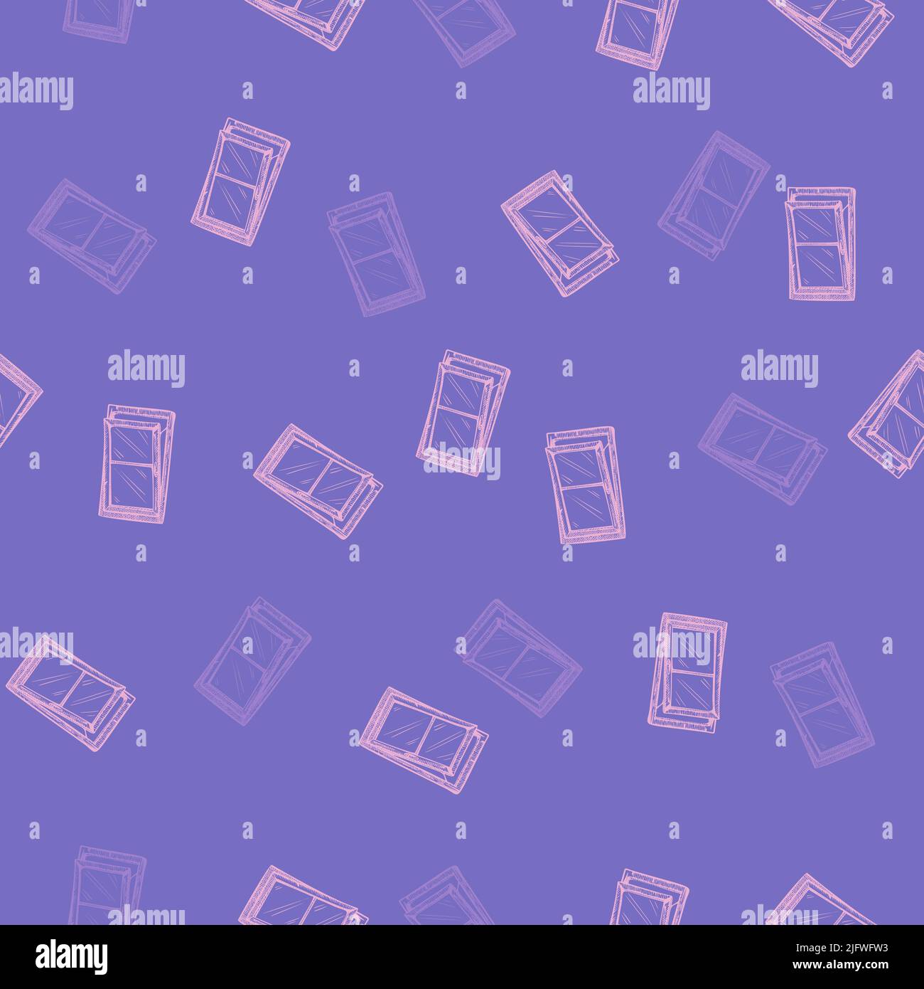 Windows lean forward engraved seamless pattern. Retro frame glass ...
