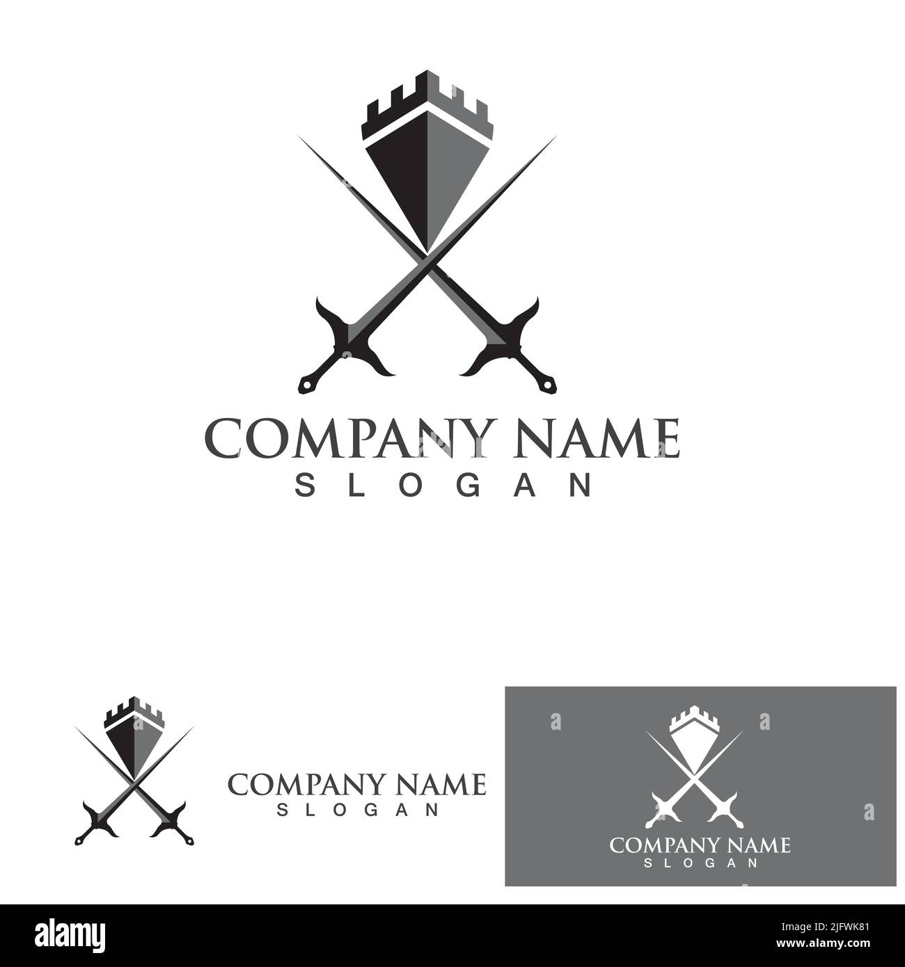 Sword game item vector symbol logo Stock Vector