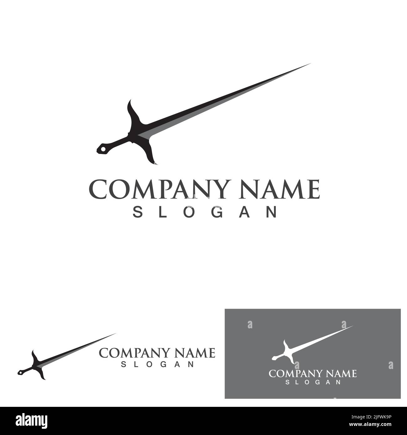 Sword game item vector symbol logo Stock Vector