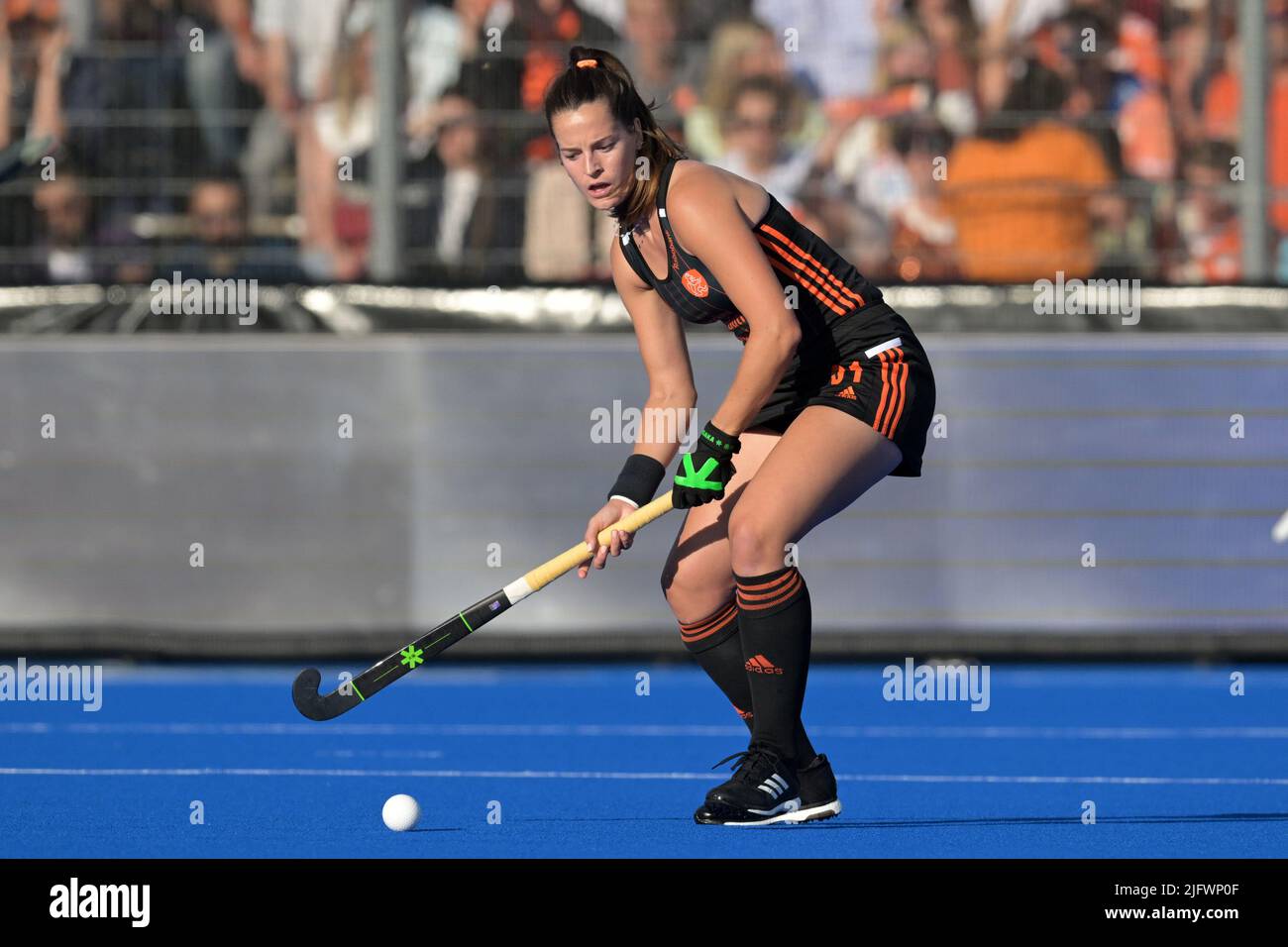 AMSTERDAM - Sabine Plonissen of Holland hockey women during the FIH Hockey  Women's World Cup 2022 game between Germany and the Netherlands at the  Wagener stadium, on July 3, 2022 in Amsterdam.