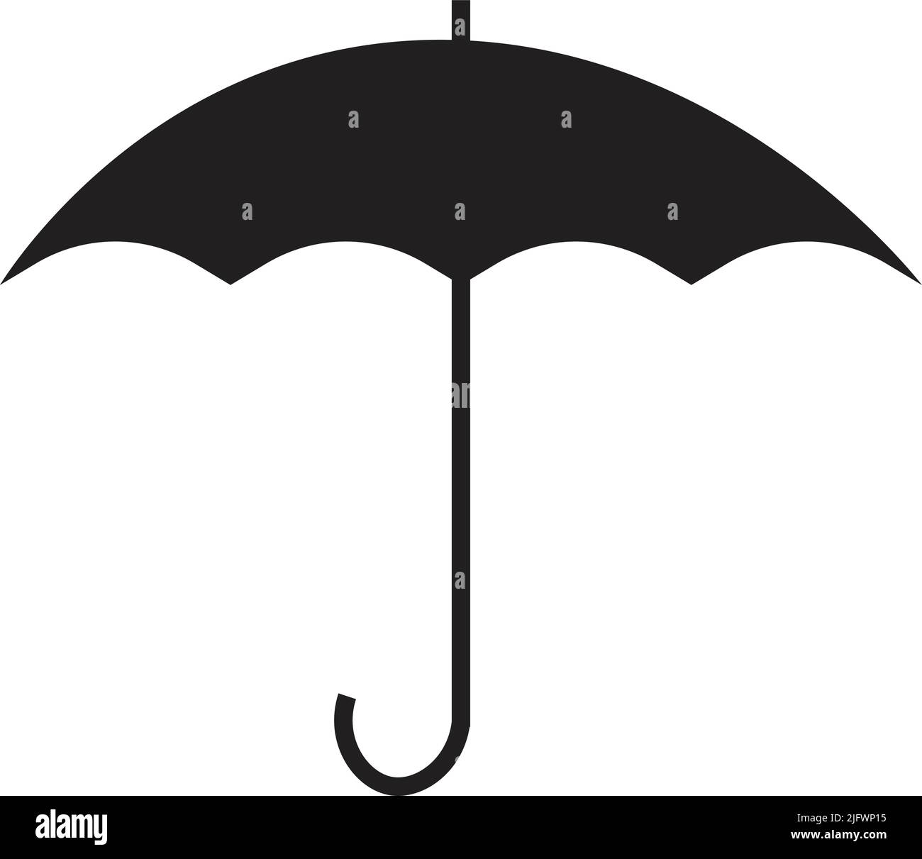 Umbrella icon vector on the white background . Umbrella symbol Stock