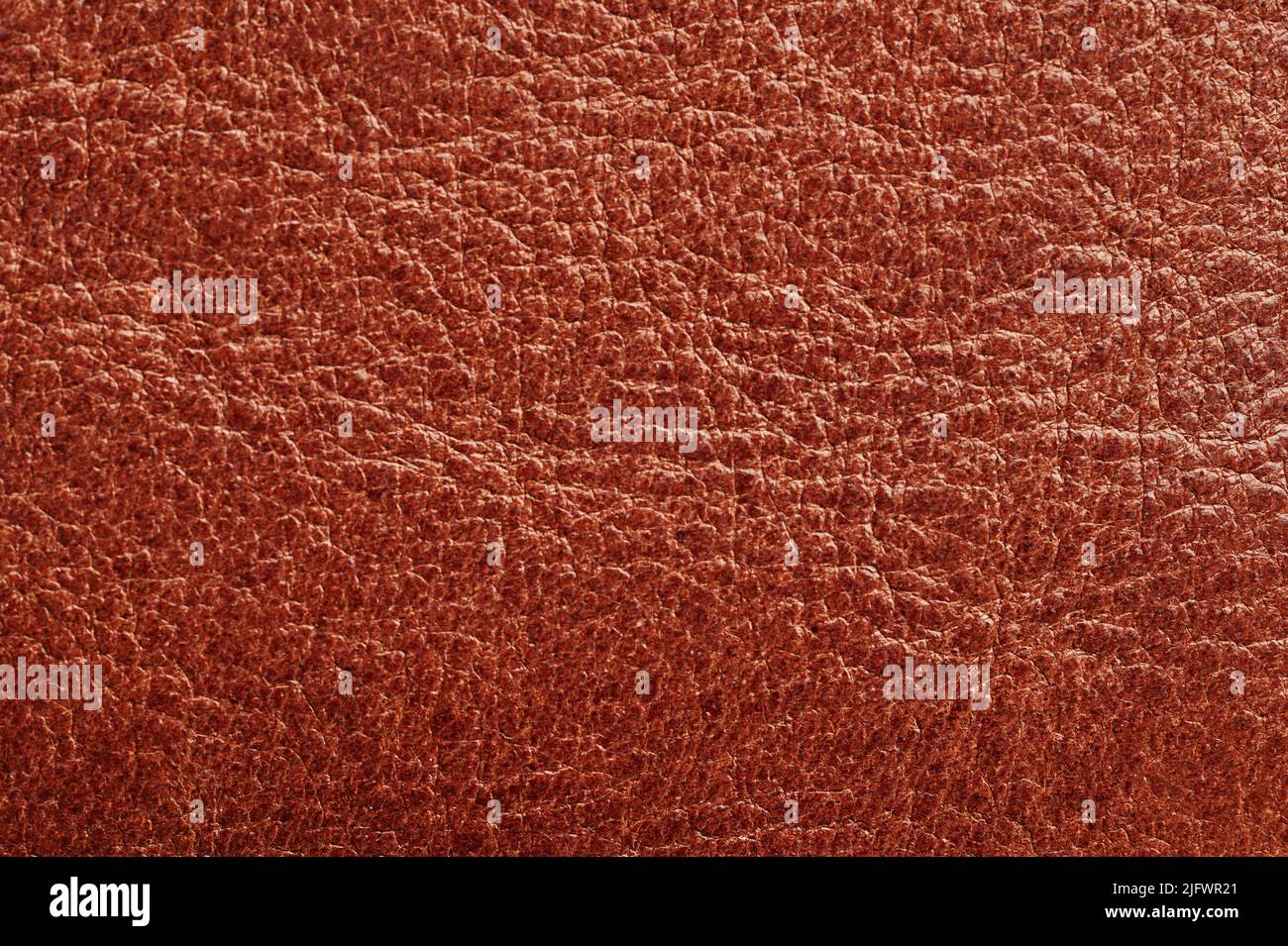 Rough brown color leather material macro close up view Stock Photo