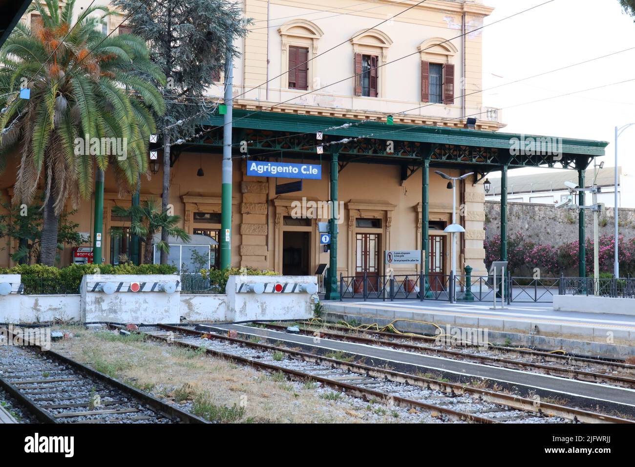 Agrigento, Sicily (Italy) Agrigento Rail Station Stock Photo Alamy