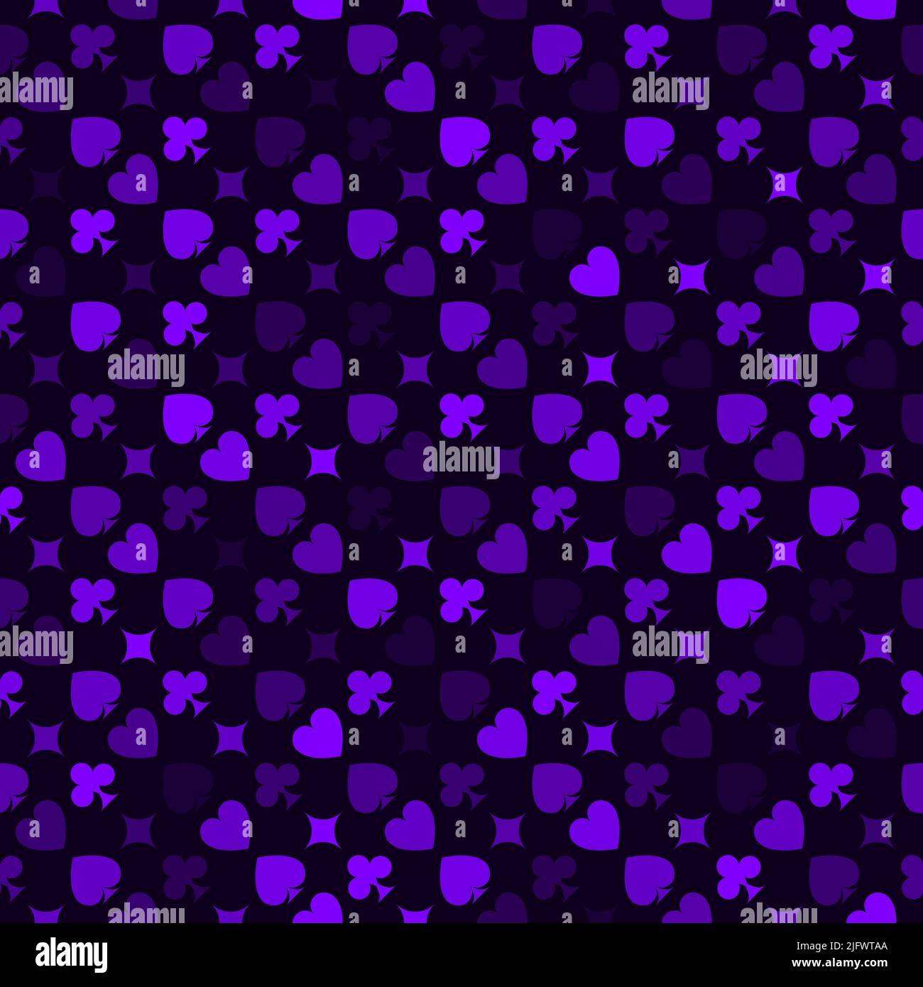 Vector playing cards suits seamless patterns. Backgrounds card suits