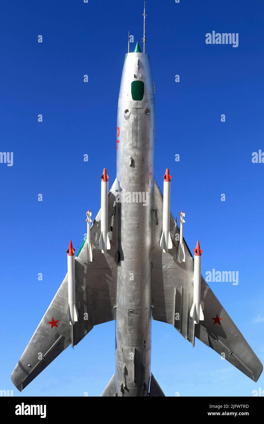 View of SU17 Soviet variablesweep wing fighterbomber Stock Photo Alamy
