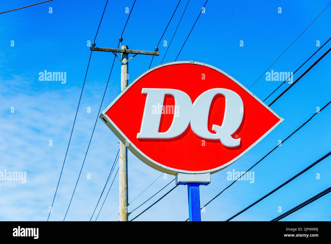 Gettysburg, PA, USA July 3, 2022 A Dairy Queen restaurant is a chain that serves ice cream