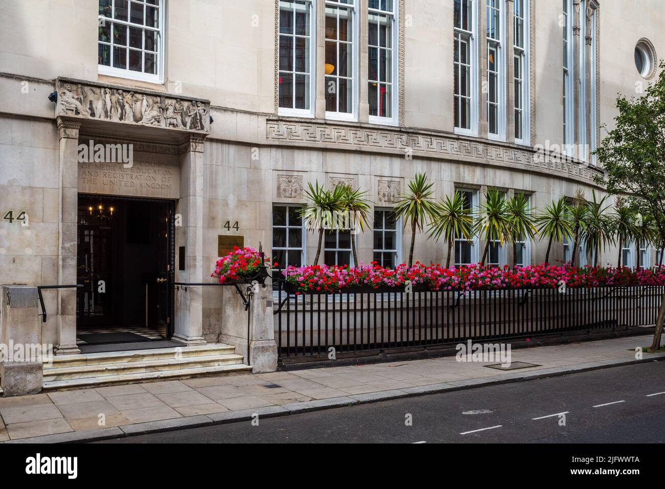 The Hallam Conference Centre London. Grade II listed building originally built in 1915 to house the UK General Medical Council. Converted 2010. Stock Photo