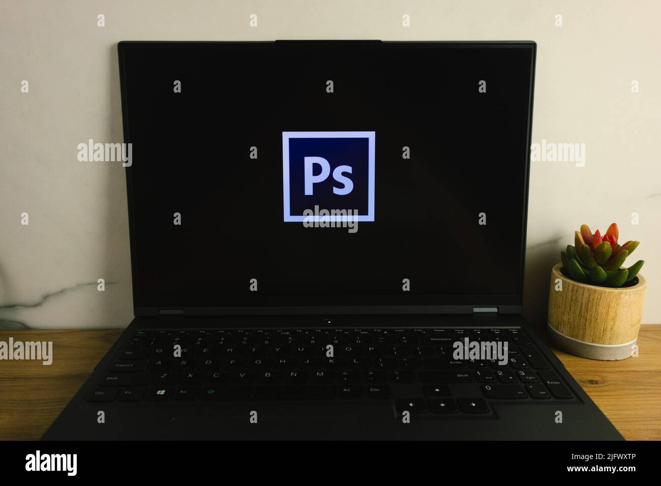 KONSKIE, POLAND - July 05, 2022: Adobe Photoshop graphics editor logo ...
