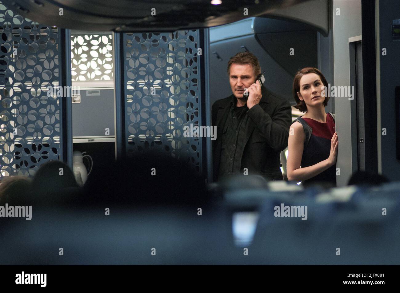 LIAM NEESON, MICHELLE DOCKERY, NON-STOP, 2014 Stock Photo