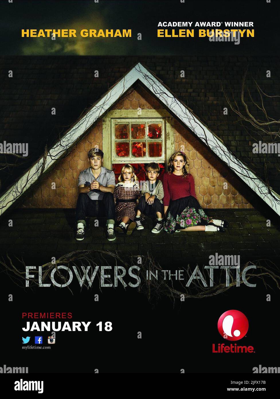 MASON DYE, KIERNAN SHIPKA POSTER, FLOWERS IN THE ATTIC, 2014 Stock