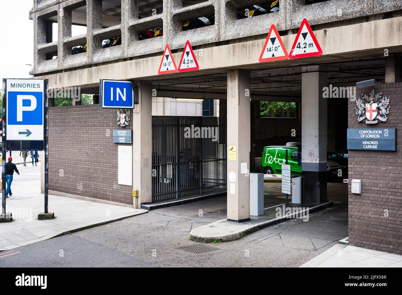 The Minories Car Park, close to Tower Bridge. City of London, London