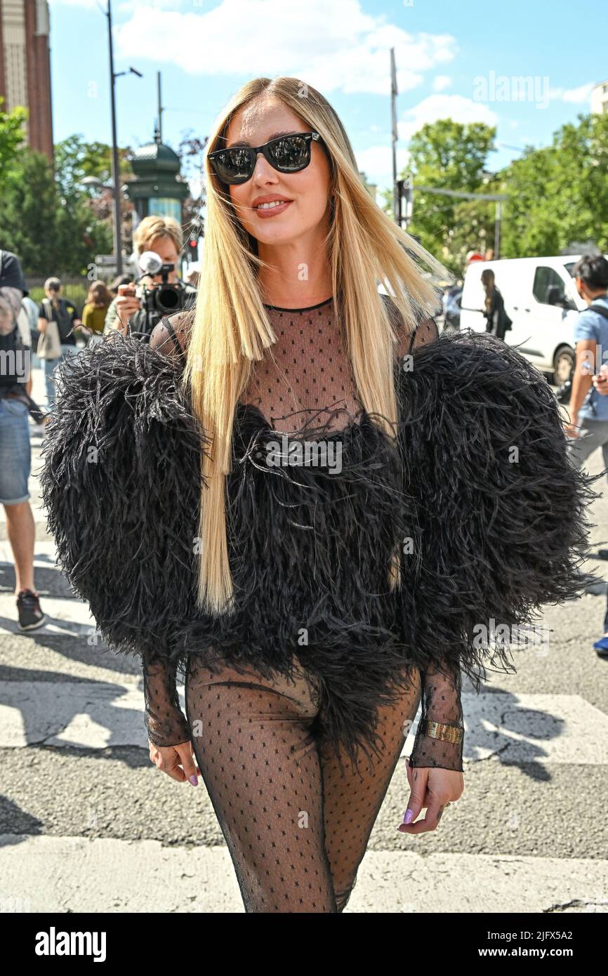 Paris, France, July 5, 2022. Chiara Ferragni attending the Alexandre