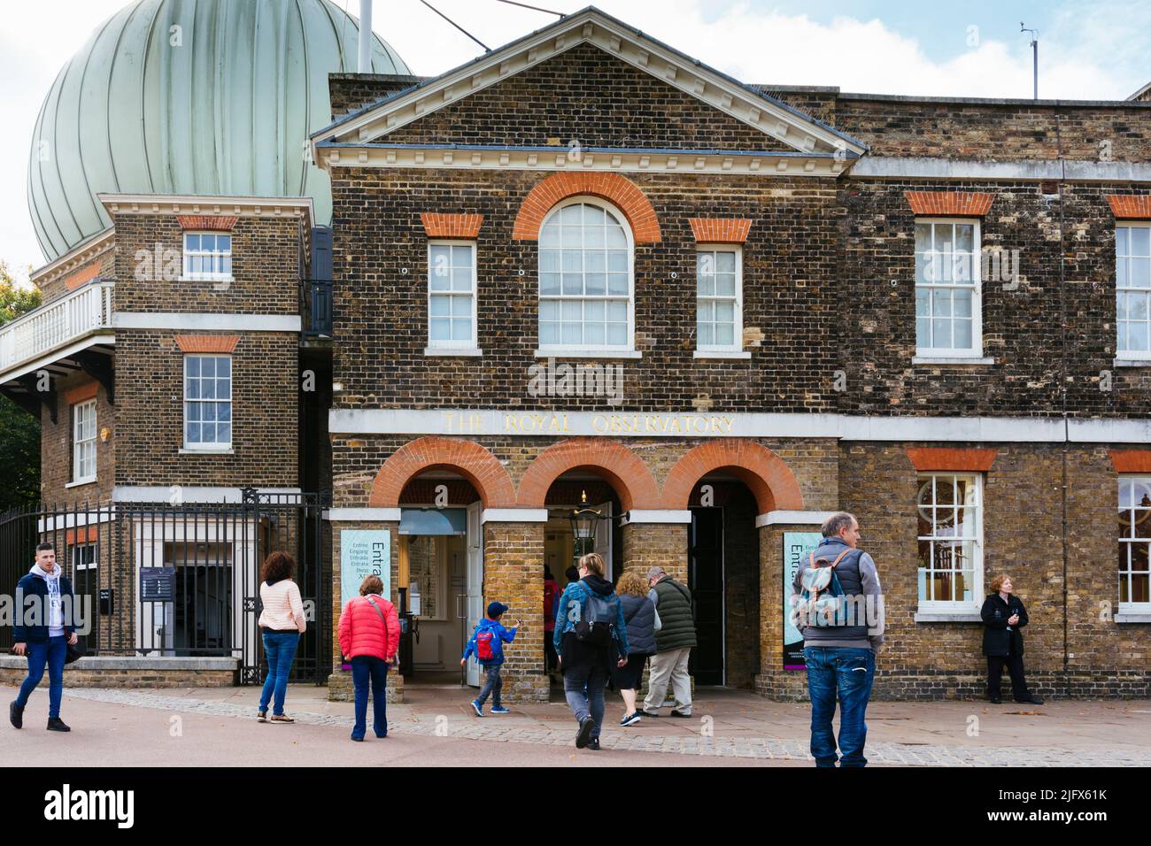 Entrance. The Royal Observatory, Greenwich - ROG-, known as the Old Royal Observatory from 1957 to 1998, when the working Royal Greenwich Observatory, Stock Photo