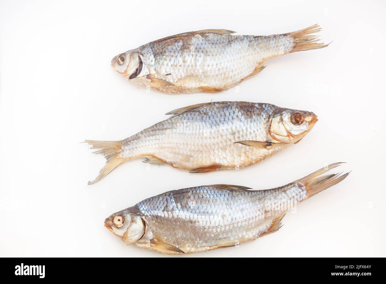 Dry fish. Seafood snack for beer. Salted sundried, jerked or smoked fish. Taranka, vobla