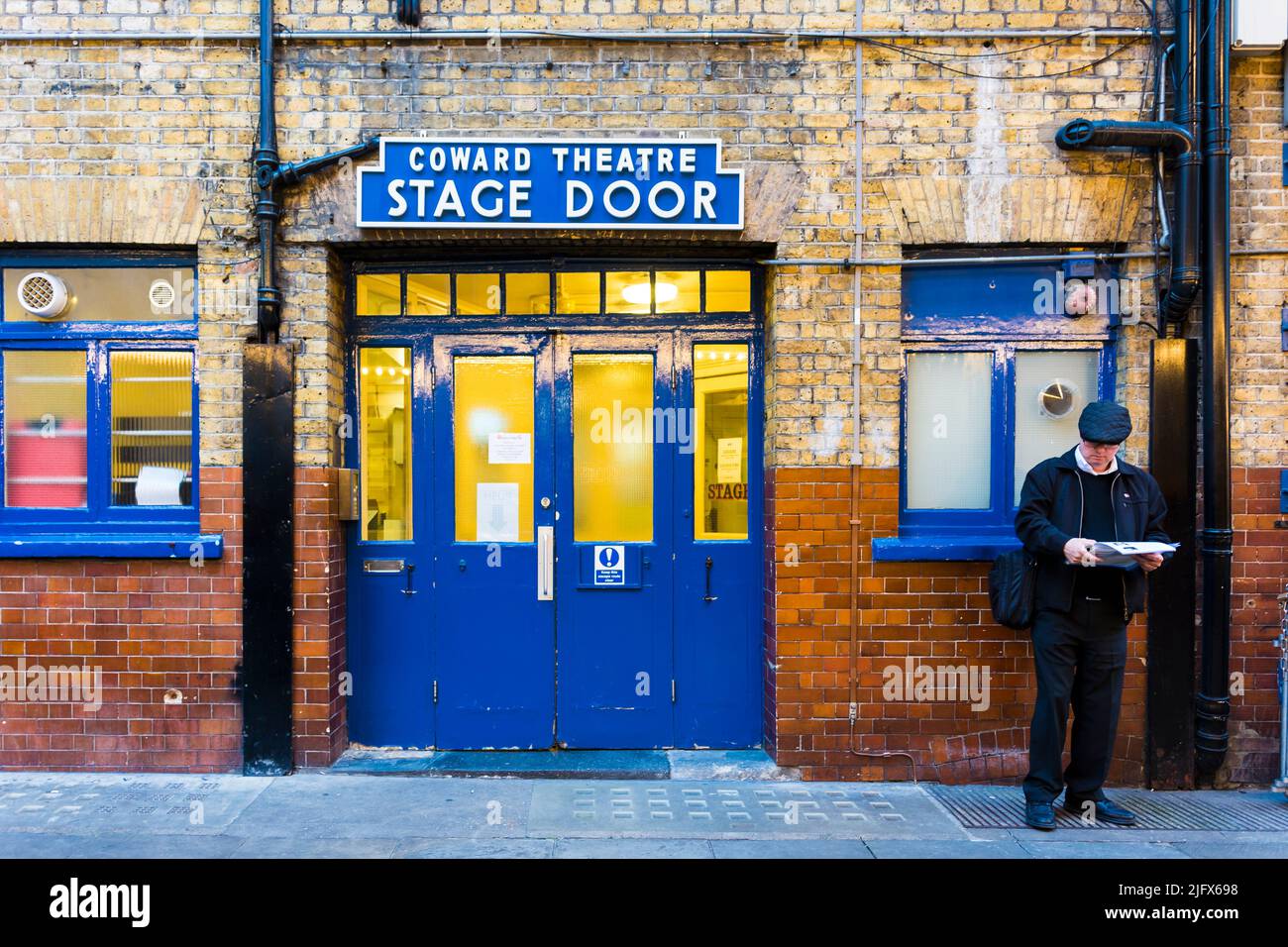Stage Door of the Noel Coward Theatre in London's West End. The Noël Coward Theatre, formerly 
