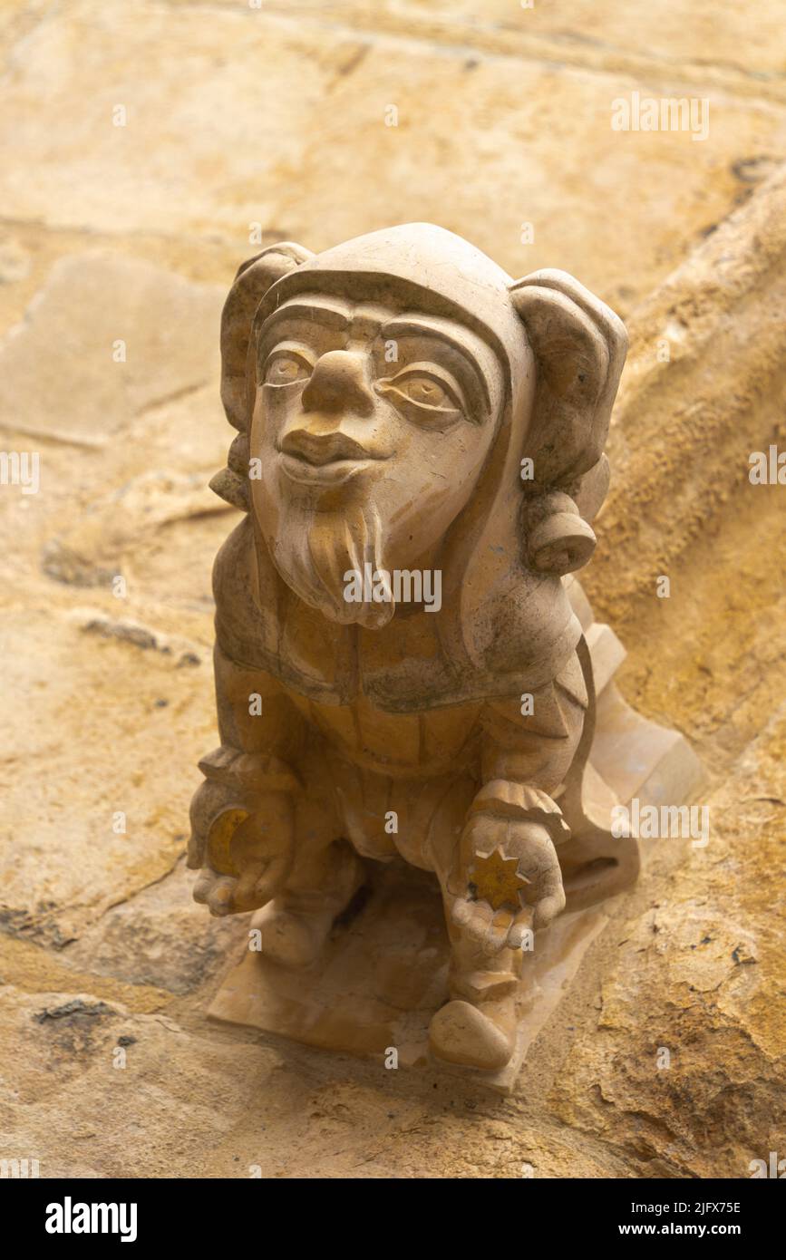 Gargoyles, stone statues, attached, buildings, decoration, waterspouts