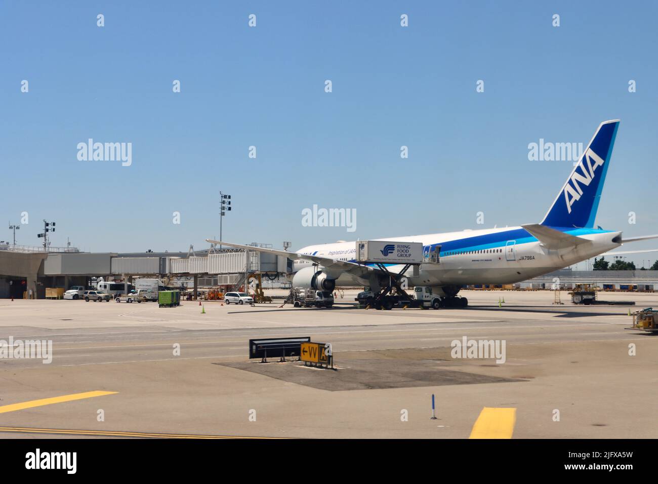 ANA plane parked at JFK airport on June 6th 2022 Stock Photo
