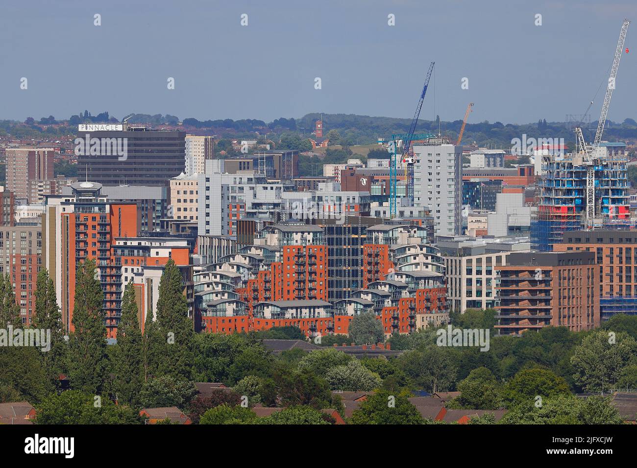 Leeds City Centre viewed from Cabbage Hill Stock Photo Alamy