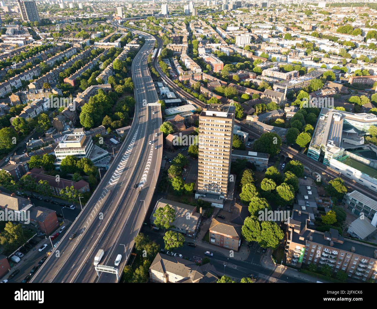 Lancaster West Estate, North Kensington in London, England Stock Photo