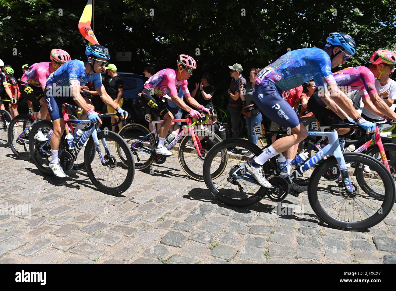 Tour de France: Stage 4 Dunkirk to Calais. 5th July, 2022. Rigoberto Uran for team EF Premier Tech in the Tour de France 2022, Stage 4, Dunkirk to Calais. Credit: Peter Goding/Alamy Live News Stock Photo