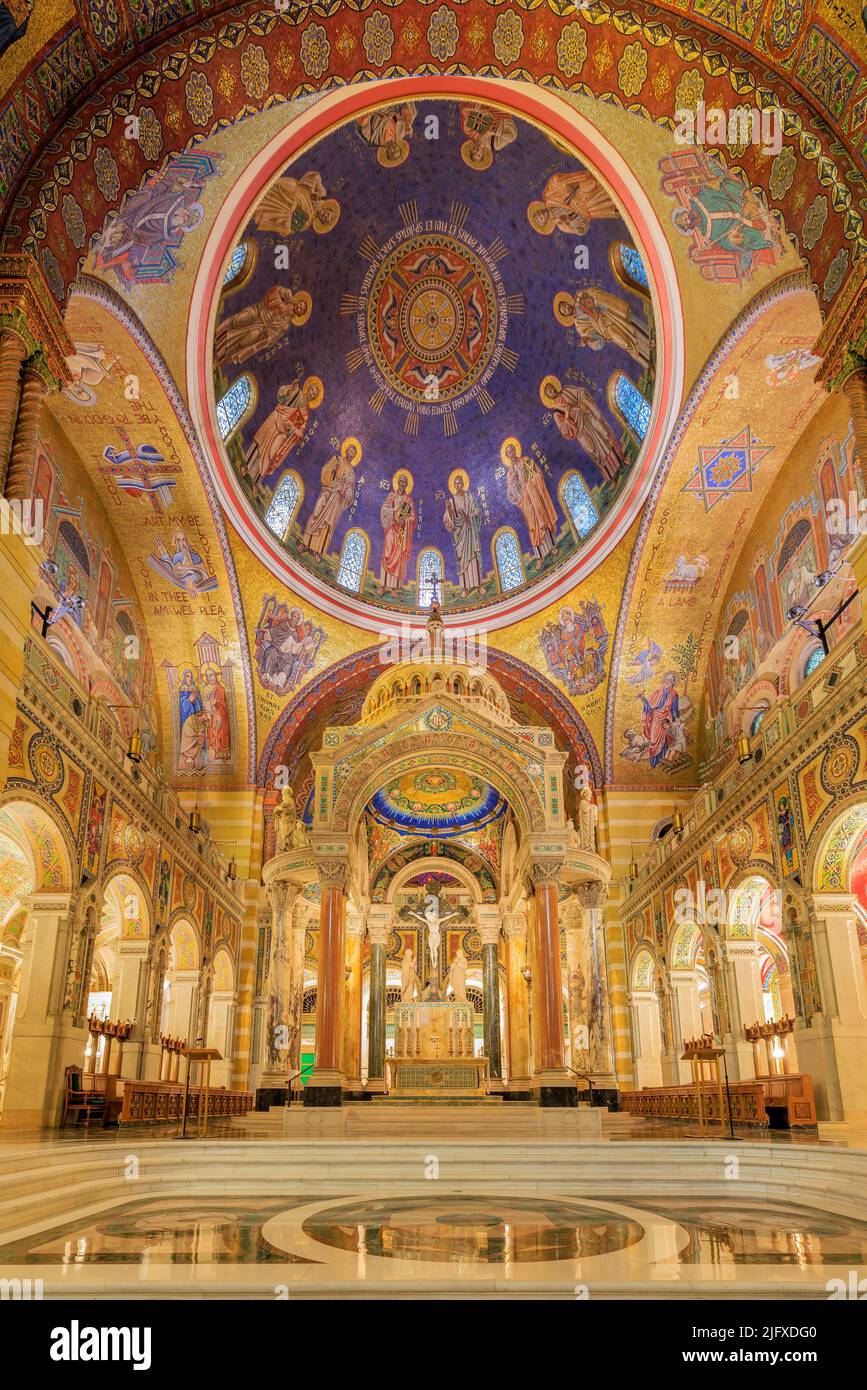 65095-03802 Interior of The Cathedral Basilica of Saint Louis, St. Louis MO Stock Photo